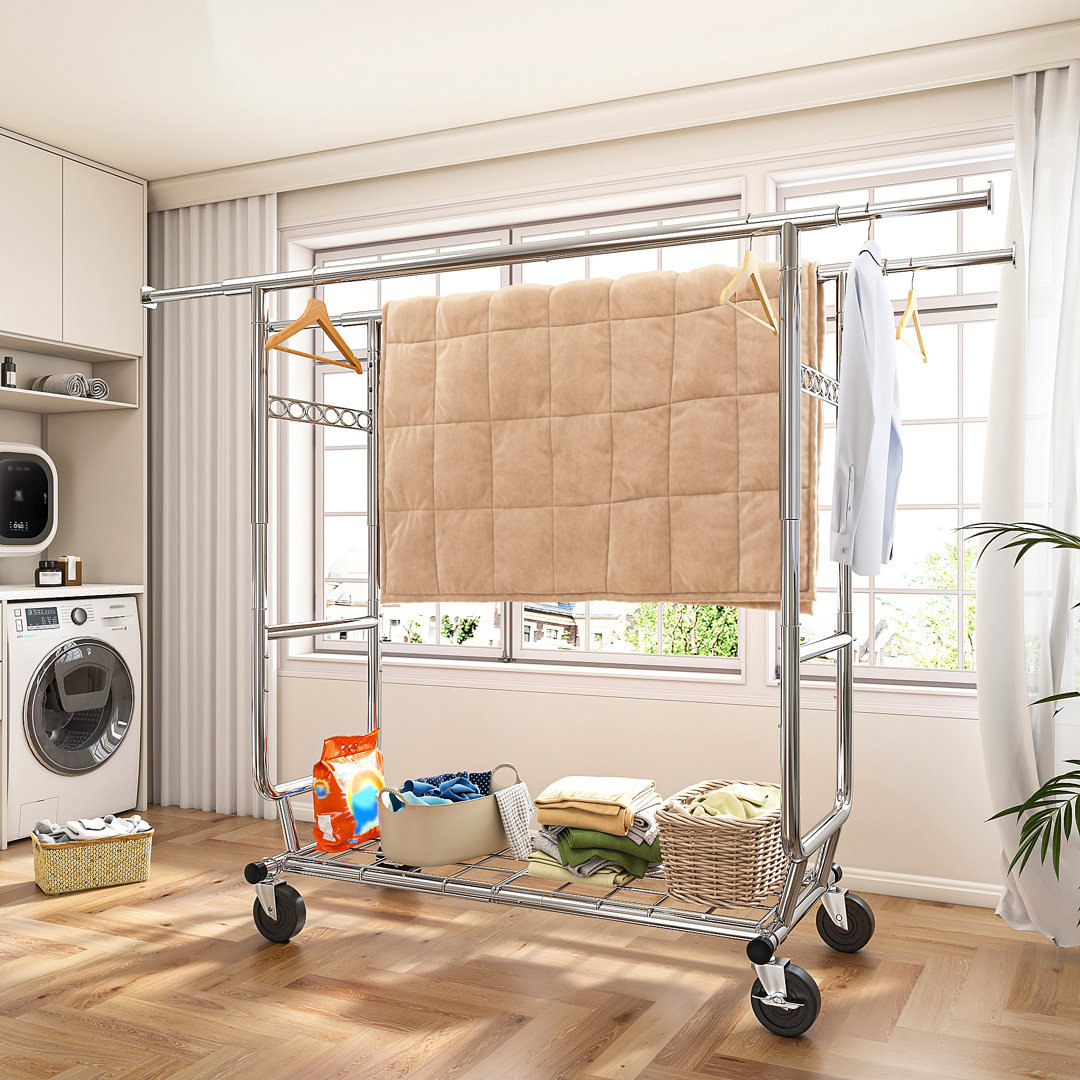 Madalin 630 lb. Capacity Rolling Clothing Rack 